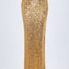 Abaco Embellished Hardware-Detail Strappy Maxi Skirt in Gold