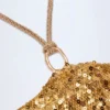 Abaco Embellished Hardware-Detail Strappy Maxi Skirt in Gold