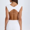 Addison Cut-Out Lace-Up Mini Dress in White