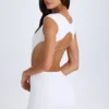 Addison Cut-Out Lace-Up Mini Dress in White
