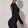 Adelia Cut-Out Heart-Detail Bodycon Mini Dress in Black