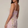 Adia Embellished A-line Mini Dress in Soft Pink