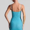 Aellin Embellished Bodycon Mini Dress in Aqua Blue