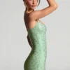 Aellin Embellished Bodycon Mini Dress in Pistachio