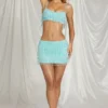 Aerin Fringed Bralette in Aqua Blue