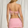 Aerin Fringed Bralette in Candyfloss Pink