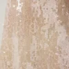 Agentha Embellished V-neck Lace Mini Dress in Pale Peach