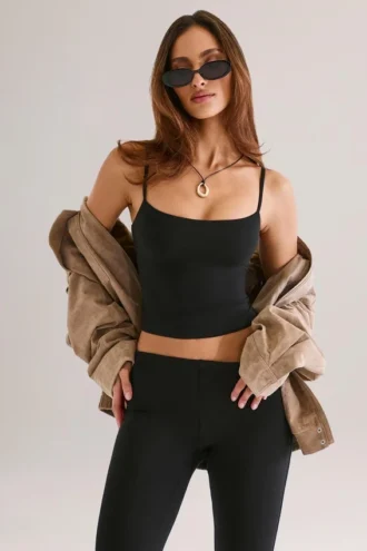 Ailany Modal Scoop-Neck Tank Top in Black