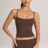 Ailany Modal Scoop-Neck Tank Top in Chocolate Brown