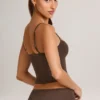 Ailany Modal Scoop-Neck Tank Top in Chocolate Brown