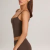Ailany Modal Scoop-Neck Tank Top in Chocolate Brown