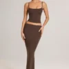 Ailany Modal Scoop-Neck Tank Top in Chocolate Brown