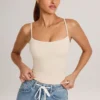 Ailany Modal Scoop-Neck Tank Top in Ivory