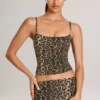 Ailany Modal Scoop-Neck Tank Top in Leopard Print