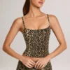 Ailany Modal Scoop-Neck Tank Top in Leopard Print