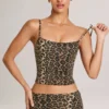 Ailany Modal Scoop-Neck Tank Top in Leopard Print