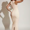 Ainslee Square Neck Midi Dress in Ivory