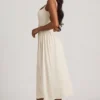 Aireen Modal A-Line Midaxi Dress in Ivory