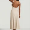 Aireen Modal A-Line Midaxi Dress in Ivory