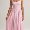 Aireen Modal A-Line Midaxi Dress in Pastel Pink