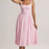 Aireen Modal A-Line Midaxi Dress in Pastel Pink