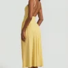 Aireen Modal A-Line Midaxi Dress in Pastel Yellow