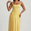 Aireen Modal A-Line Midaxi Dress in Pastel Yellow