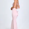 Aldona Slinky Jersey Floral-Appliqué&nbsp;Gown in Blush