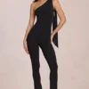 Alira Modal One-Shoulder Jumpsuit in Black