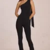 Alira Modal One-Shoulder Jumpsuit in Black