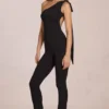 Alira Modal One-Shoulder Jumpsuit in Black