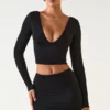 Aliz Modal Twist-Front Mid-Rise Mini Skirt in Black