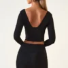Aliz Modal Twist-Front Mid-Rise Mini Skirt in Black