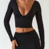 Aliz Modal Twist-Front Mid-Rise Mini Skirt in Black