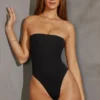 Allegra Bandeau Bodysuit in Black