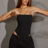 Allegra Bandeau Bodysuit in Black
