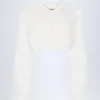 Almerinda Faux Fur Cropped Bolero in White