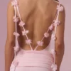 Alora Jersey Draped Gown in Baby Pink