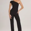 Alouette Modal One-Shoulder Jumpsuit in Black