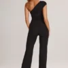 Alouette Modal One-Shoulder Jumpsuit in Black