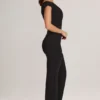 Alouette Modal One-Shoulder Jumpsuit in Black