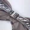 Aluna Underwired Bikini Top in Silver
