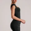 Alva Sweetheart Neckline Mini Dress in Black