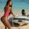 Amanyara Metallic Layered Swimsuit in Fuchsia
