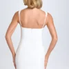 Amaria Sweetheart-Neck Micro Mini Dress in White