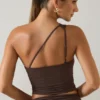 Andi Modal One-Shoulder Top in Chocolate Brown
