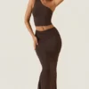 Andi Modal One-Shoulder Top in Chocolate Brown