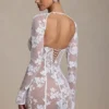 Andreia Lace-Detail Corset Mini Dress in White