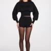 Anele Knit Long-Sleeve Cardigan in Black