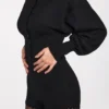 Anele Knit Long-Sleeve Cardigan in Black